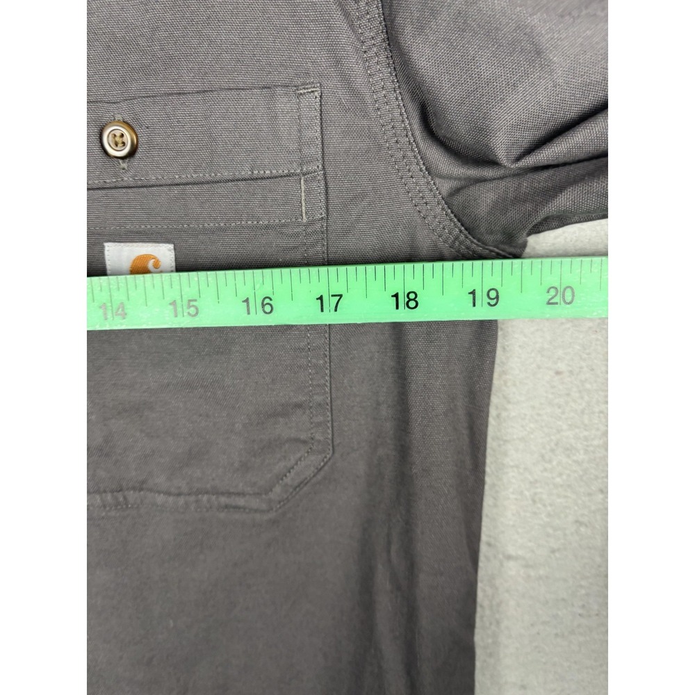 Carhartt Shirt Mens Small Gray Rugged Flex Relaxed Fit Short Sleeve Workwear - Picture 11 of 13